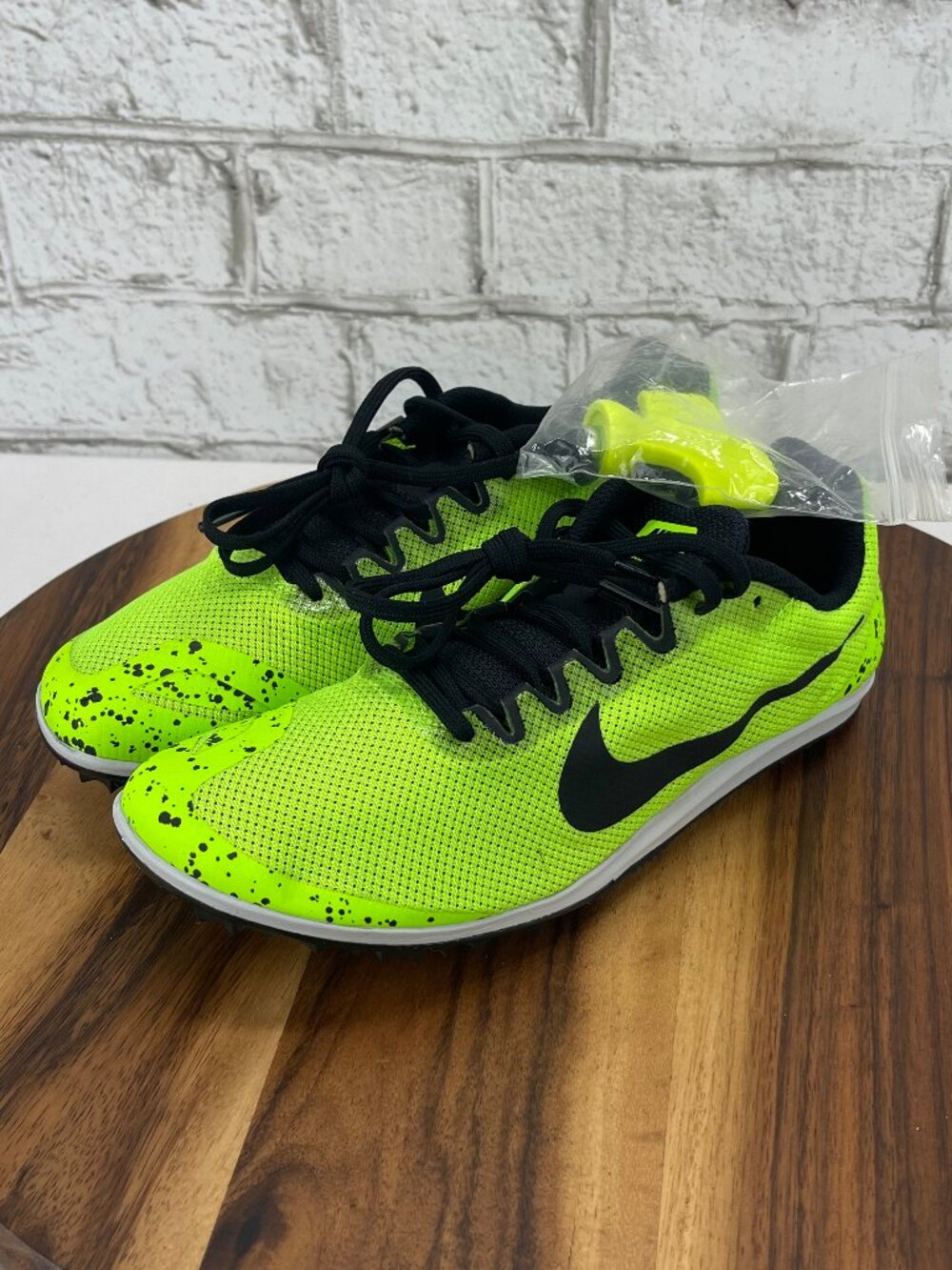 Nike Zoom Rival D 10 Volt Black Track Spikes 907566-302 Men's 6 Women's 7.5
